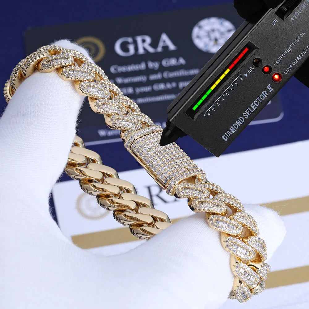 12mm VVS Moissanite Cuban Link