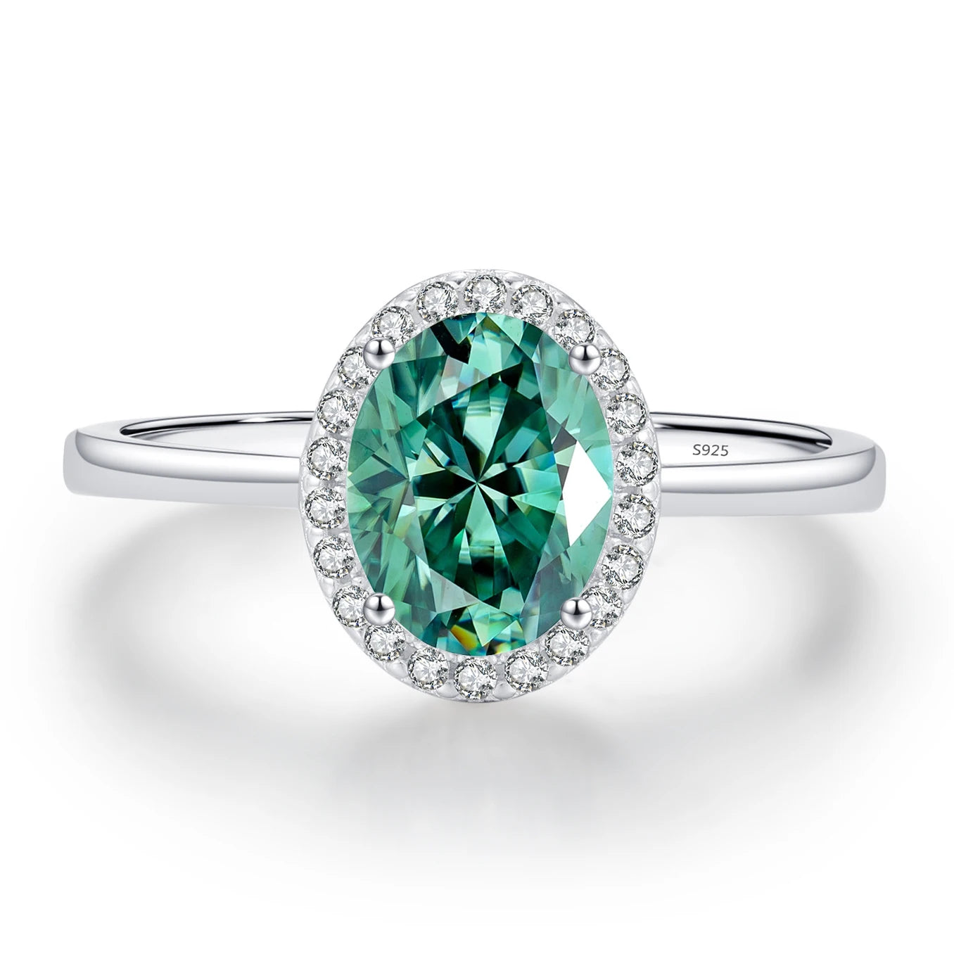 Luxury 100% Genuine 2ct 7x9MM Pink Oval Moissanite Ring with Certificate Passed Diamond Test S925 Silver Ring Women Jewelry Gift