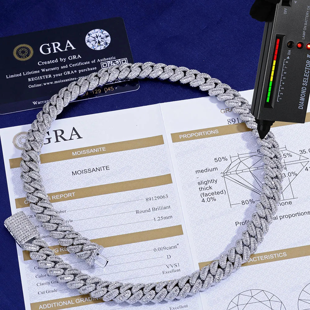 12mm VVS Moissanite Cuban Link