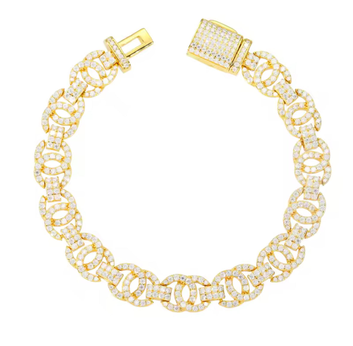 Exquisite Double C Moissanite Bracelet