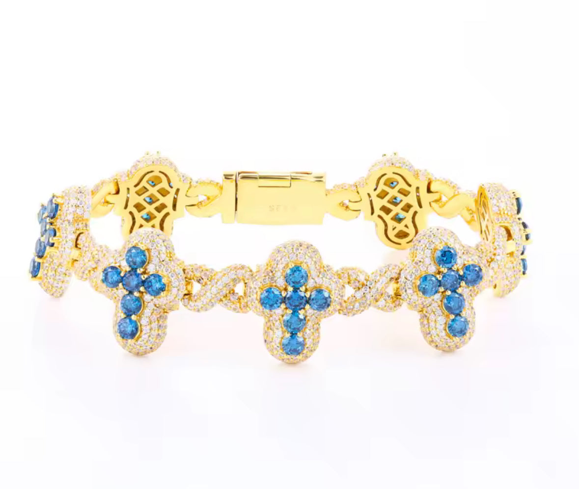 Moissanite Luxury Cross Bracelet