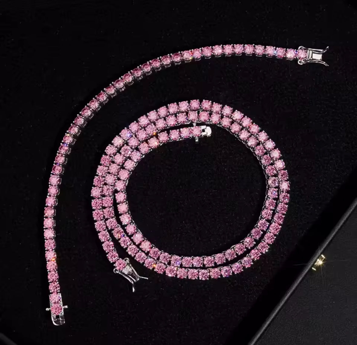 Pink Moissanite Tennis Bracelet