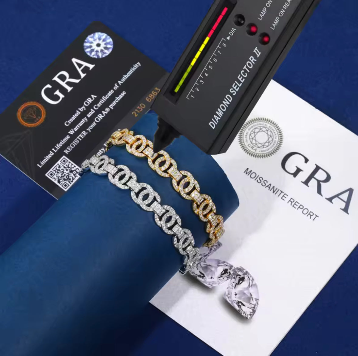 Exquisite Double C Moissanite Bracelet