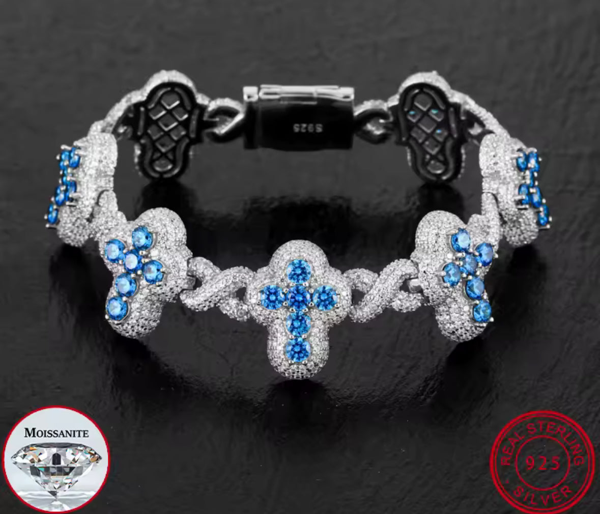 Moissanite Luxury Cross Bracelet