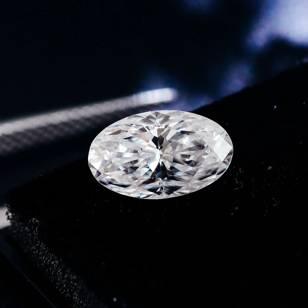 Moissanite Stone Oval Cut D Color VVS1 Hand Cut Oval Moissanite Loose Diamond