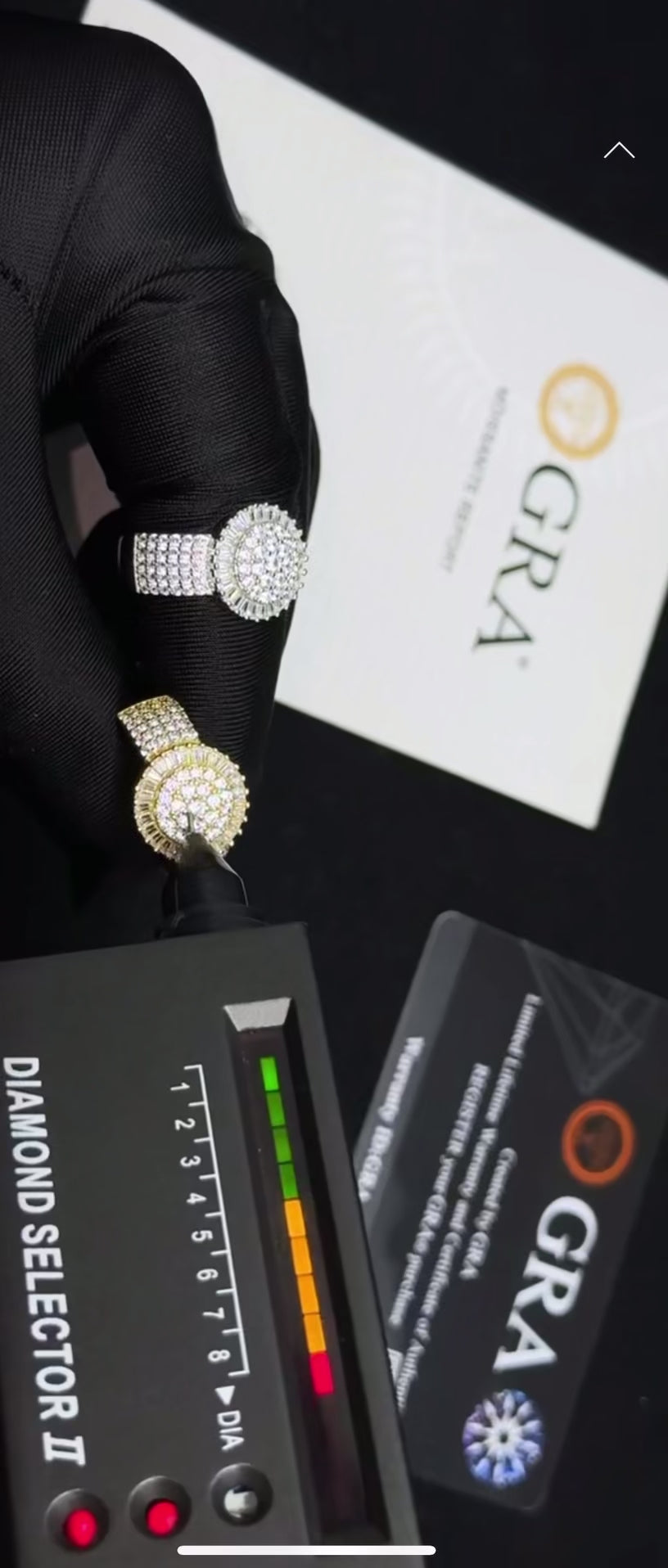 Baguette VVS1 Moissanite Men Ring Iced Out