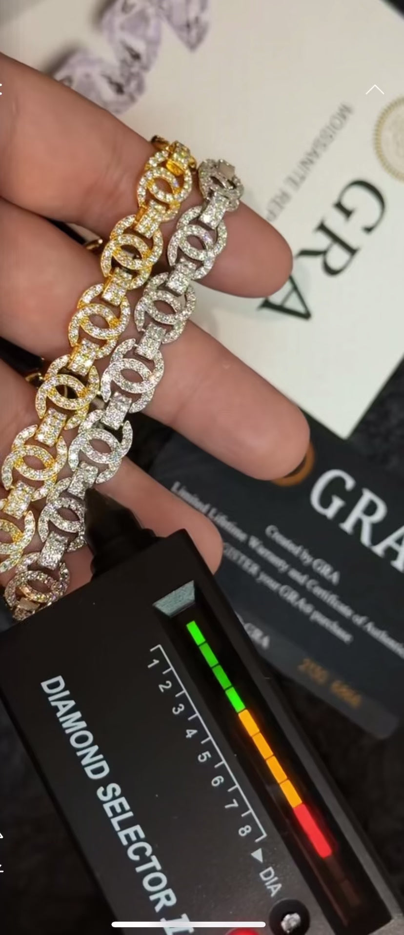 Exquisite Double C Moissanite Bracelet