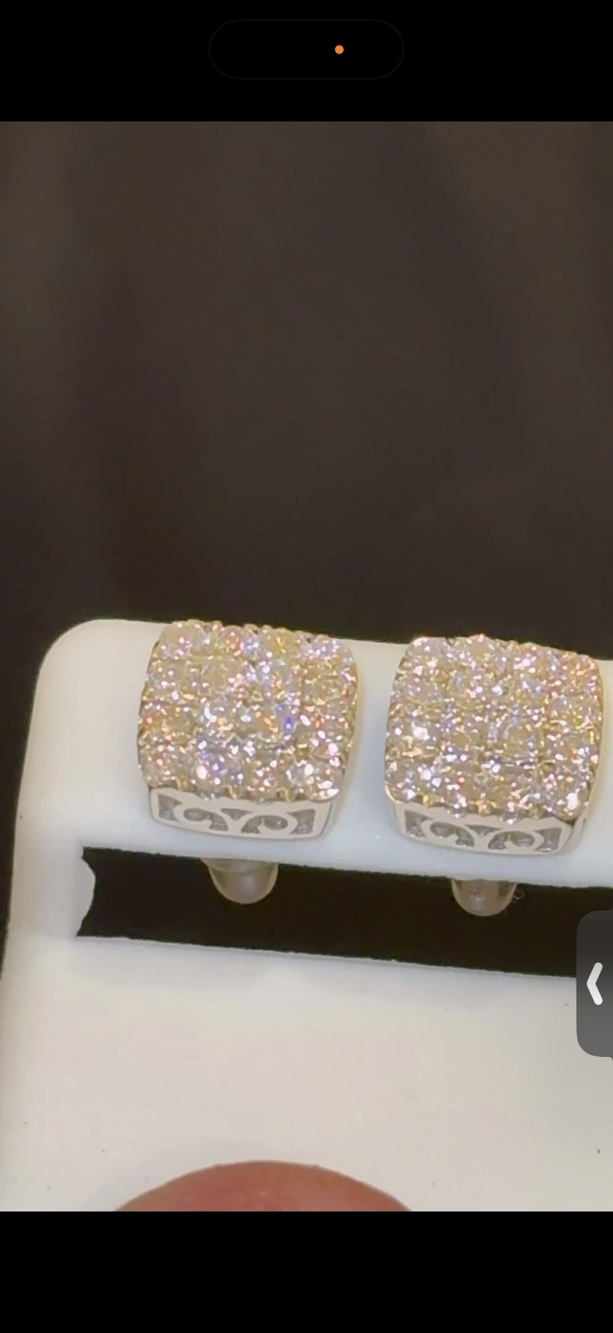 1.75 CARAT STERLING SILVER RHODIUM PLATED 10 MM LAB GROWN DIAMONDS STUDS EARRINGS
