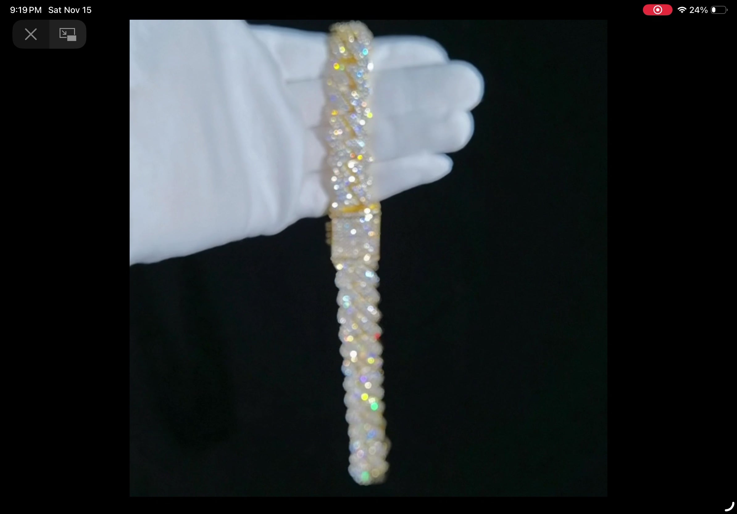 19MM 2-ROW ICED PRONG CUBAN CHAIN