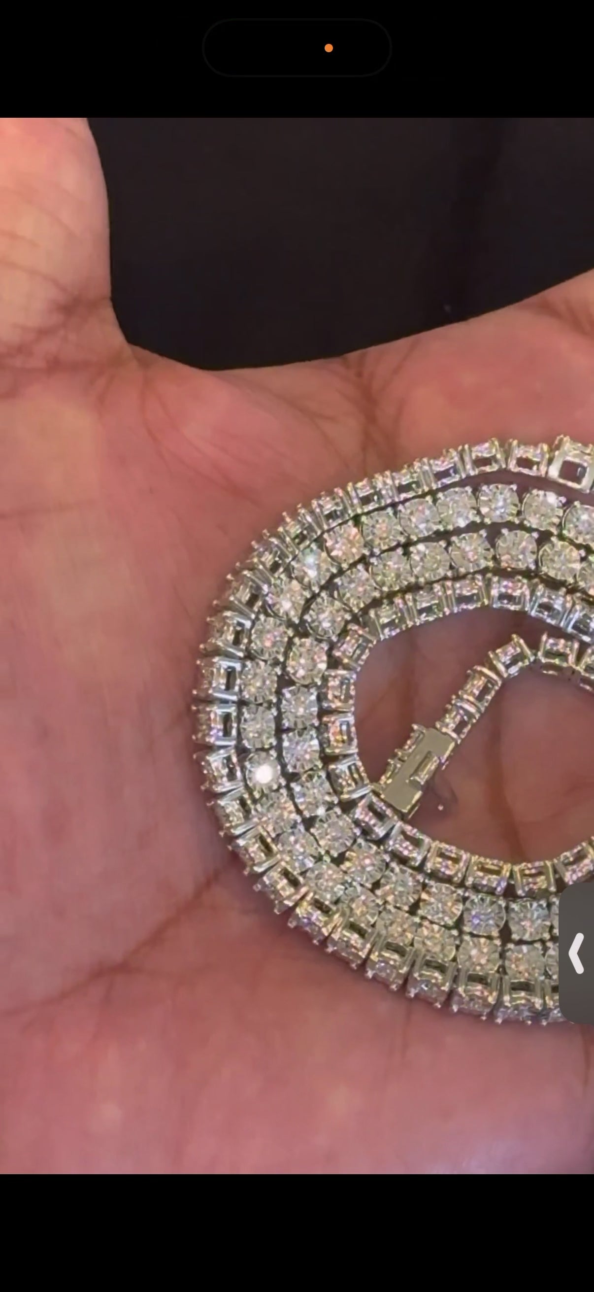 5.88 CARAT LAB GROWN DIAMONDS STERLING SILVER 22 INCHES 31.62 GRAMS 4 MM TENNIS CHAIN NECKLACE