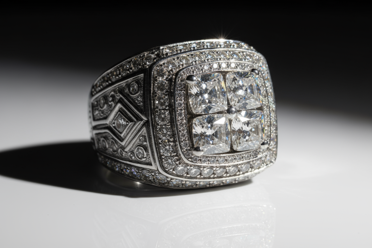 Same style but clear diamonds